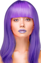 Party Wig Long Straight Purple Hair Parukk