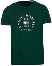 Grønn Tommy Hilfiger Hilfiger Flag Arch Tee T-Skjorte