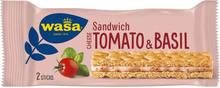 Wasa Sandwich Cheese Tomato & Basil Storpack - 24-pack