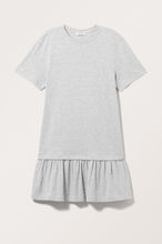 Mini Short Sleeve Cotton Dress - Grey