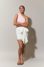 Gina Tricot - Big bow mini skirt - minikjolar - White - 36 - Female