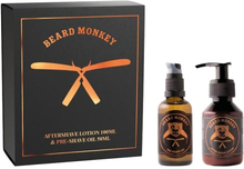 Beard Monkey Aftershave Lotion 100 ml & Pre-Shave Oil 50 ml