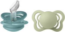 BIBS Soother Couture Island Sea and Sage silikone 0-6 måneder, 2 stk.