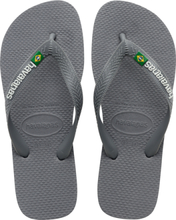 Havaianas Men's Brasil Logo Steel Grey/Grey Sandaler 41/42