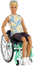 Barbie - Ken i Kørerstol med Tilbehør