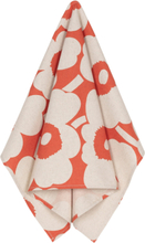 Pieni Unikko Tea Towel 43X70Cm Home Textiles Kitchen Textiles Kitchen Towels Orange Marimekko Home