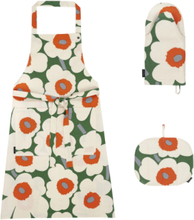 P.unikko Kitchen Test.set 3Pcs Home Textiles Kitchen Textiles Aprons Green Marimekko Home