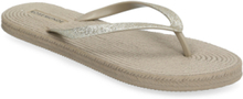 Flip Flops With Glitter Strap Shoes Summer Shoes Sandals Flip Flops Beige Rosemunde