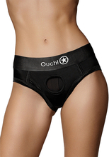 Ouch! Vibrating Strap-on High-cut Brief-M/L