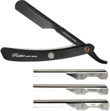 Ptabk Adjustable Push W. 3 Blade Option Metal Black Barber/Straight Razor Beauty Men Shaving Products Razors Black Parker