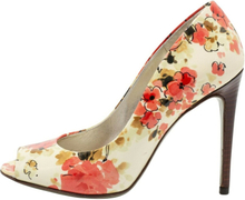 Dolce; Gabbana Multicolor Floral Print Patent Leather Peep-Toe Pumps