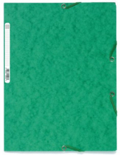 Gummibandsmapp EXACOMPTA 3-klaff A4 grön