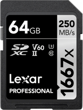 Lexar SDXC Pro 1667X UHS-II U3 R250/W120 (V60) 64GB