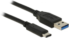 DeLOCK 1m USB3.1-C/USB3.1-A USB-kablar USB 3.2 Gen 2 (3.1 Gen 2) USB A USB C Svart