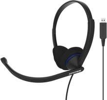 Headset CS200-USB On-Ear Mic Svart