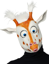 Förvånad Giraff - Heltäckande Latexmask med Fuskpäls