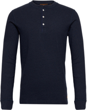 L/S Grandad Top T-shirts Long-sleeved Blå Superdry*Betinget Tilbud