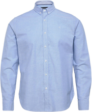 Oxford Stretch Plain L/S Skjorte Uformell Blå Clean Cut Copenhagen*Betinget Tilbud