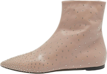 Pre-eide Valentino Dusty Pink Leather Ankel Length Boots