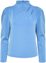 Blå valgte femme slffenja ls t-hals topp genser