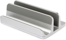 Dual Bordsställ för Tablet Mac/Ultrabooks Justerbar Aluminiun Silver