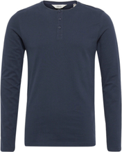 Sdvinton Tee Ls Tops T-Langærmet Skjorte Blue Solid