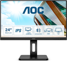AOC P2 24P2C LED display 60,5 cm (23.8") 1920 x 1080 pixlar Full HD Svart