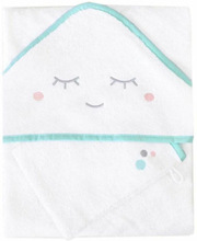 Poncho-håndklæde med Hætte Domiva Aqua Smile