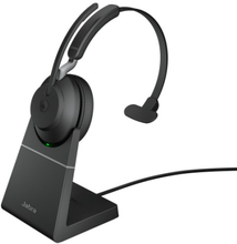 Jabra Evolve2 65, MS Mono Headset Trådlös Huvudband Kontor/callcenter USB Type-A Bluetooth Svart