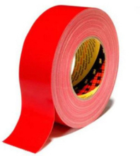 Tejp textil plastbelagd 50mx50mm röd