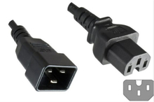 Microconnect PE152018 strömkablar Svart 1,8 m C20 coupler C15 coupler