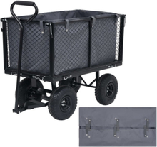 Innerfoder till trädgårdsvagn mörkgrå 81x41x40 cm tyg