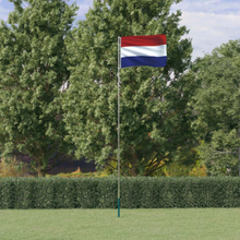 Nederländernas flagga och flaggstång 5,55 m aluminium