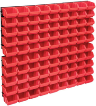 Sortimentlådsats med väggpaneler 96 delar röd och svart