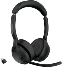 Jabra Evolve2 55 Headset Trådlös Huvudband Kontor/callcenter Bluetooth Laddningsställ Svart