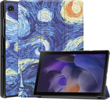3-Vouw sleepcover hoes - Samsung Galaxy Tab A8 (2021) - Van Gogh Sterrennacht