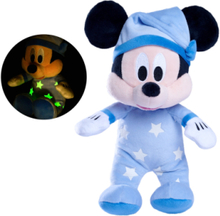 Disney - Sove Godt Mikke Mus Kosedyr Toys Soft Toys Stuffed Animals Blå Mickey Mouse*Betinget Tilbud