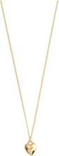 Afroditte Recycled Heart Necklace Gold-Plated Halskæde Hængesmykke Gold Pilgrim