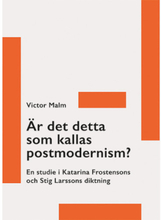 Är det detta som kallas postmodernism? : en studie i Katarina Frostensons och Stig Larssons diktning (häftad)