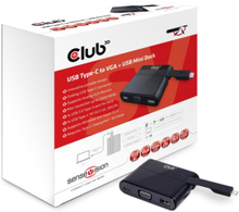 CLUB3D USB Type C to VGA + USB 3.0 + USB Type C Charging Mini Dock