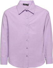 Nlfdaluca Ls Long Shirt Tops Shirts Long-sleeved Shirts Purple LMTD