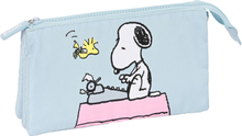 Tredubbel Carry-all Snoopy Imagine Blå 22 x 12 x 3 cm