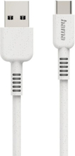 Hama Eco-latauskaapeli, USB-A - USB-C, 1 m, valkoinen (00187281)
