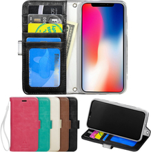 TOPPEN iPhone X/Xs Wallet Case ID pocket, Nahkakotelo Lompakkokotelo