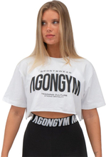 Agongym Lyhythihainen T-paita Training Culture Crop Valkoinen L Nainen