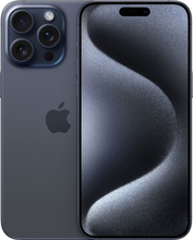 Apple iPhone 15 Pro Max - 5G älypuhelin - dual-SIM / Sisäinen muisti 1 TB - OLED-näyttö - 6,7" - 2796 x 1290 pikseliä (120 Hz) - 3x takakamera 48 MP,