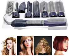 8 in 1 Professional Hair Dryer Hair Curler for Hotel Travel With Comb Powerful Hairdryer(Deep blue)