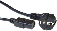 ACT 230V connection cable schuko male (angled) - C13 black 2.5 m Musta 2,5 m