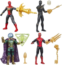 4-Pack Marvel Spider-Man Mystery Web Gear 15 cm Action Figures With Mystery Web Gear