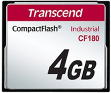 Karta Transcend TRANSCEND CompactFlash Card CF180I, 4GB, SLC mode WD-15, Wide Temp.